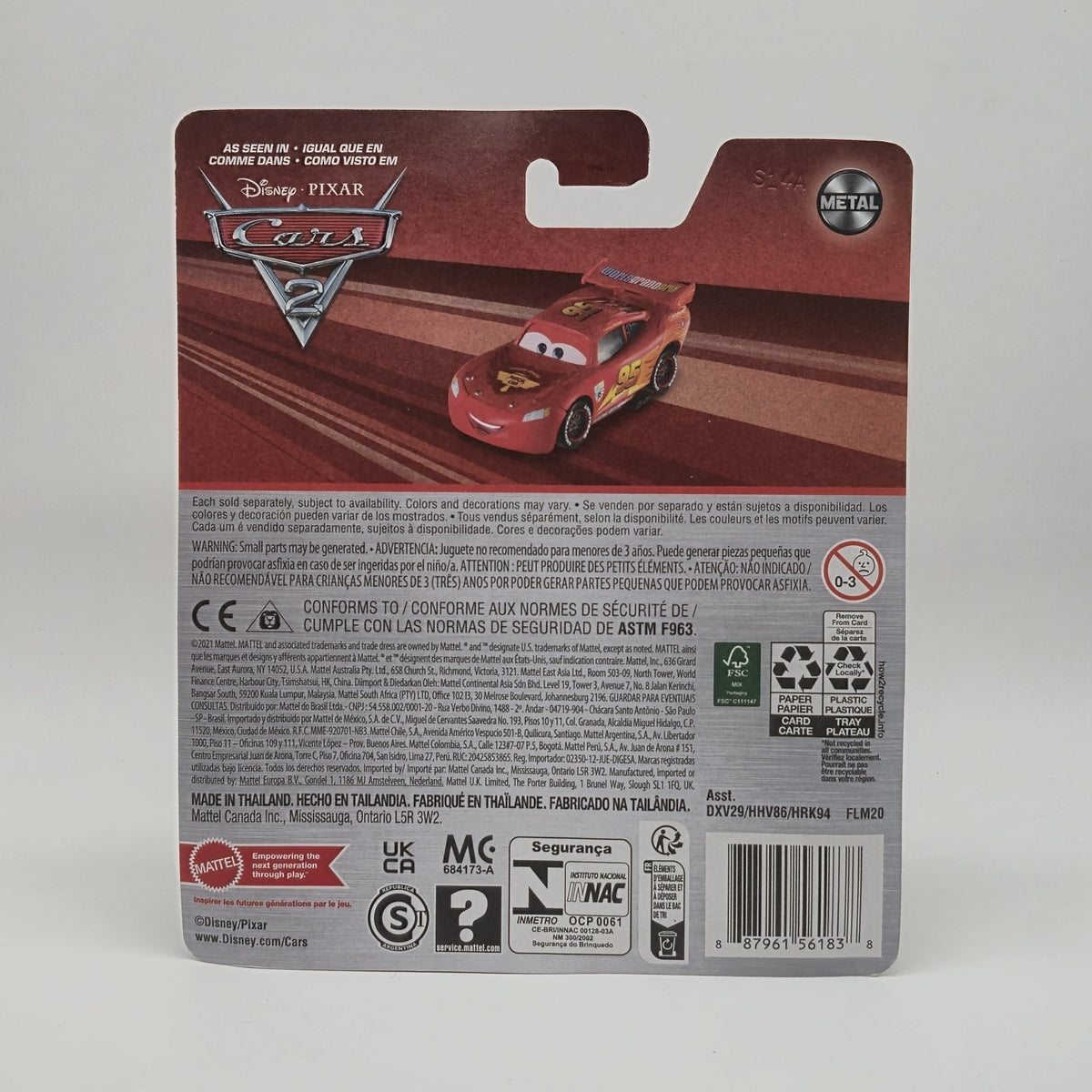 Disney Pixar Cars Lightning McQueen Racing Wheels - FLM20 2023 Thailand2
