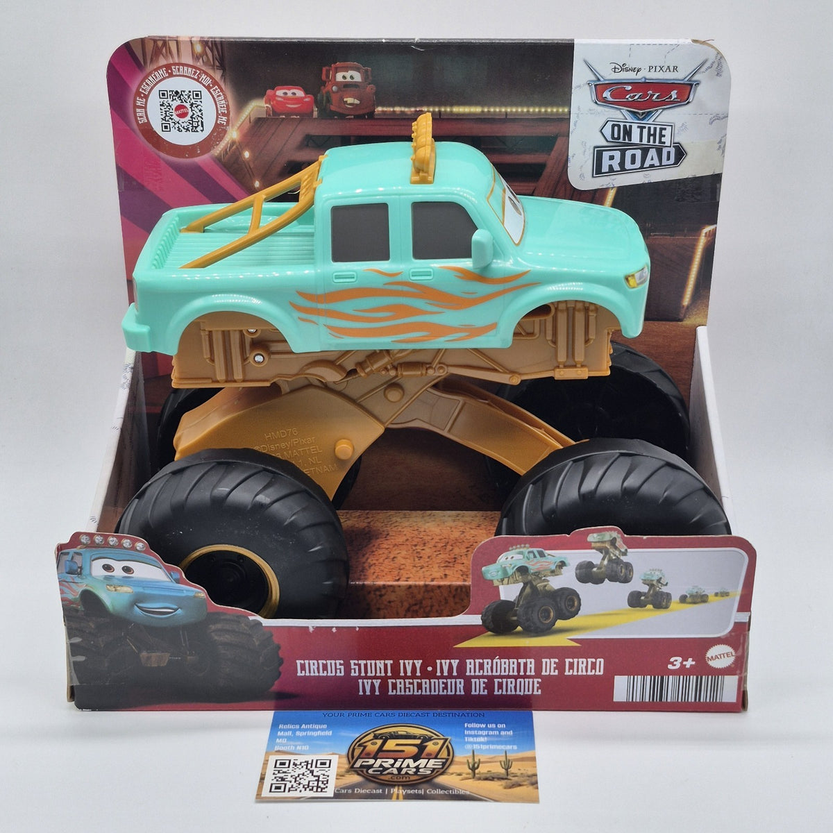 Circus Stunt Ivy 2023 Disney Pixar Cars On The Road Toy Monster Truck Mattel New0