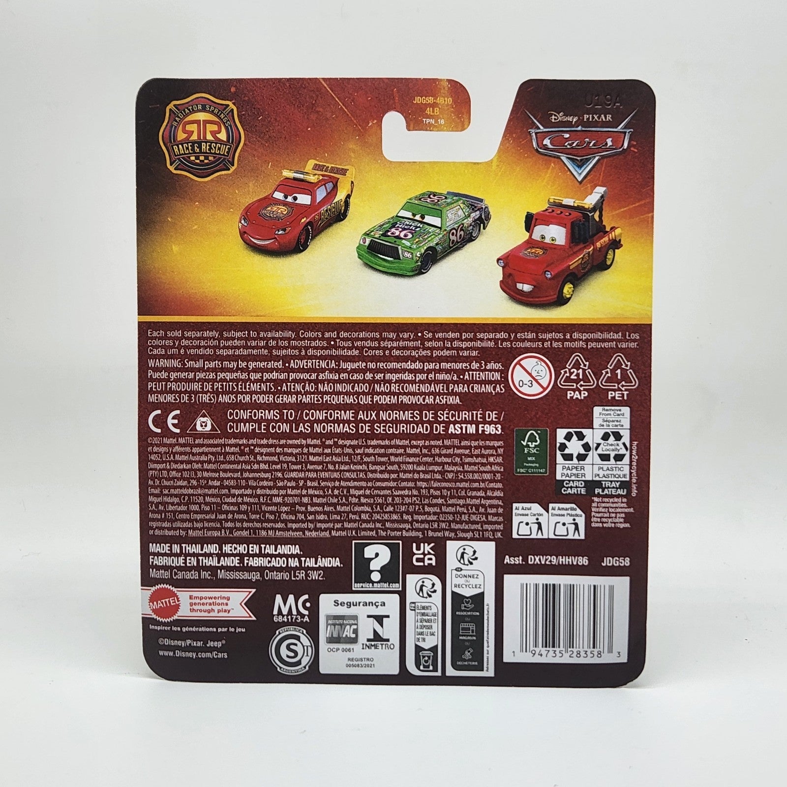 Disney Pixar Cars Radiator Springs Race & Rescue Sarge 1:55 Diecast Mattel Car2