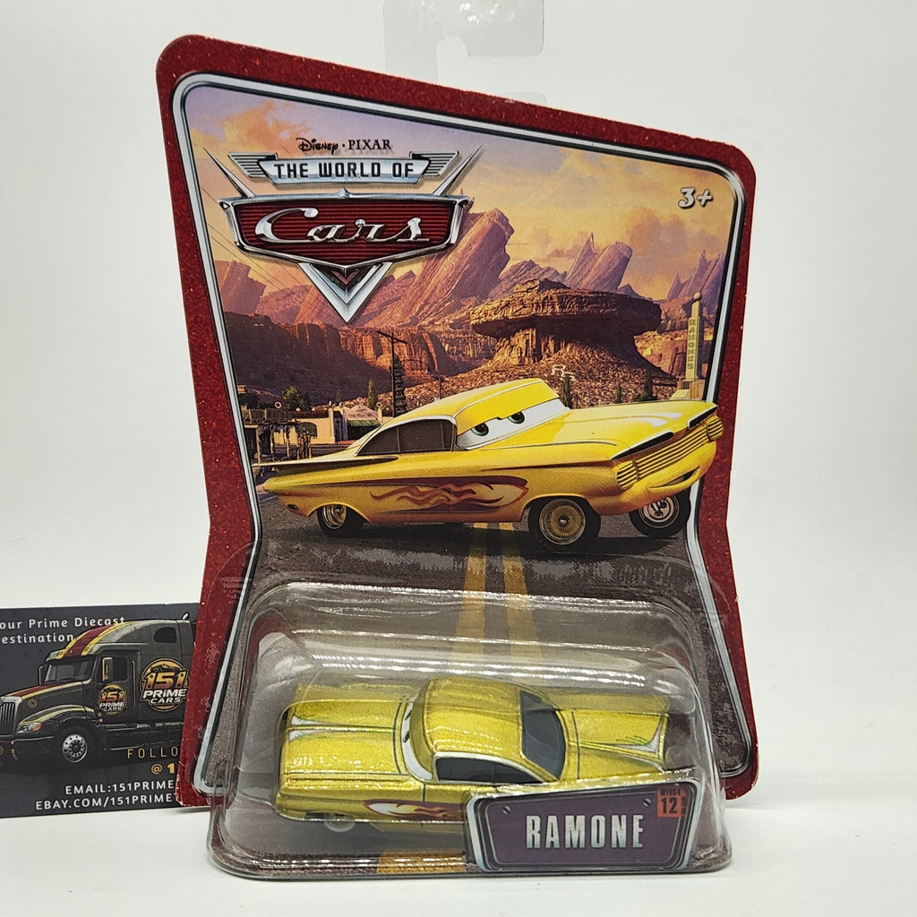 Gold Flames Ramone 12 Disney Pixar World Of Cars 1:55 Yellow 2008 Diecast0