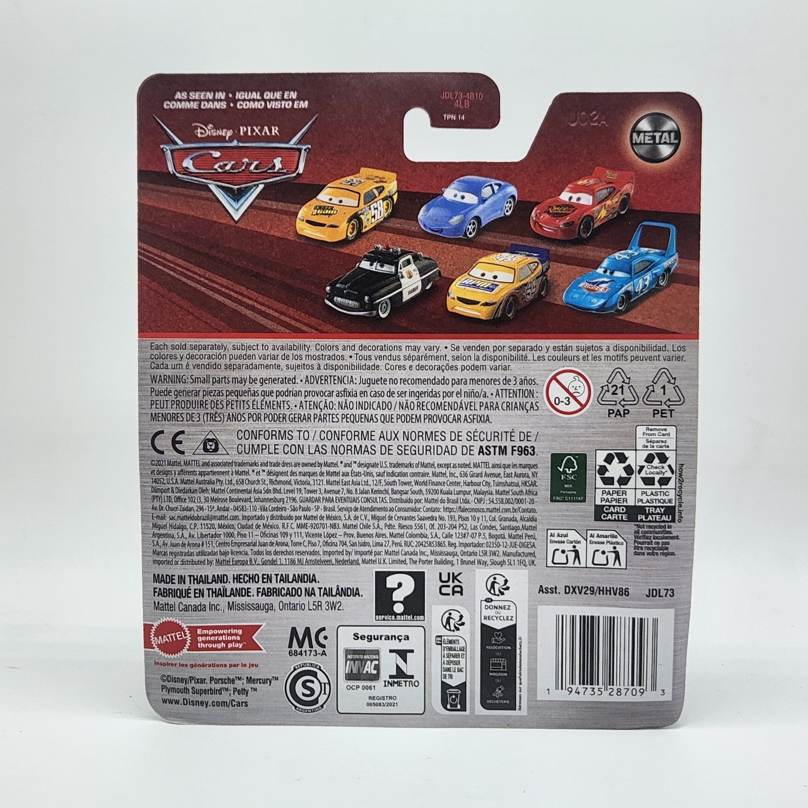 Disney Cars Ernie Gearson Piston Cup Racer Spare Mint Car 1:55 Mattel Diecast2