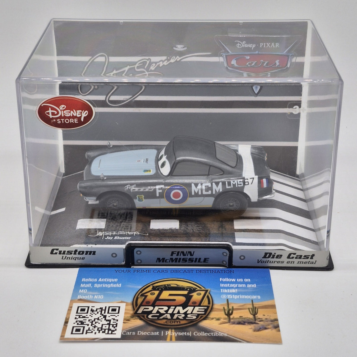 Disney Store CARS Artist Series Jay Shuster FINN McMISSILE DIECAST 1:43 Custom0