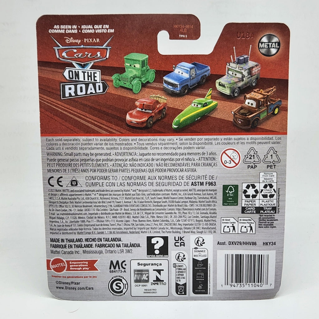 DISNEY PIXAR CARS ROAD TRIP LIGHTNING MCQUEEN METAL HKY34 20243