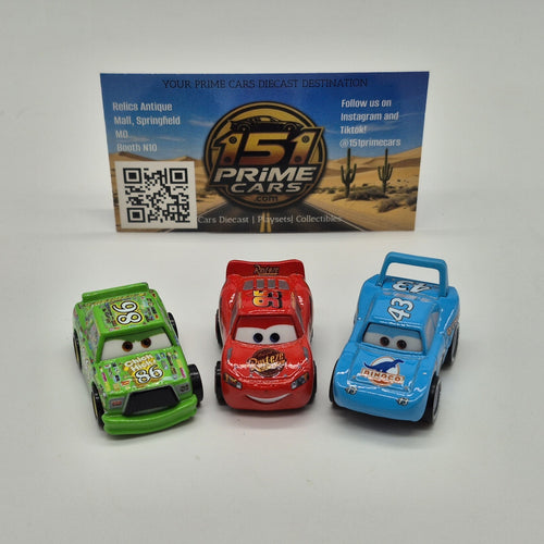 2006 Cars 1 Final Race 3 Pack Mini Racers Disney Pixar Cars 1:87 Diecast Lot0