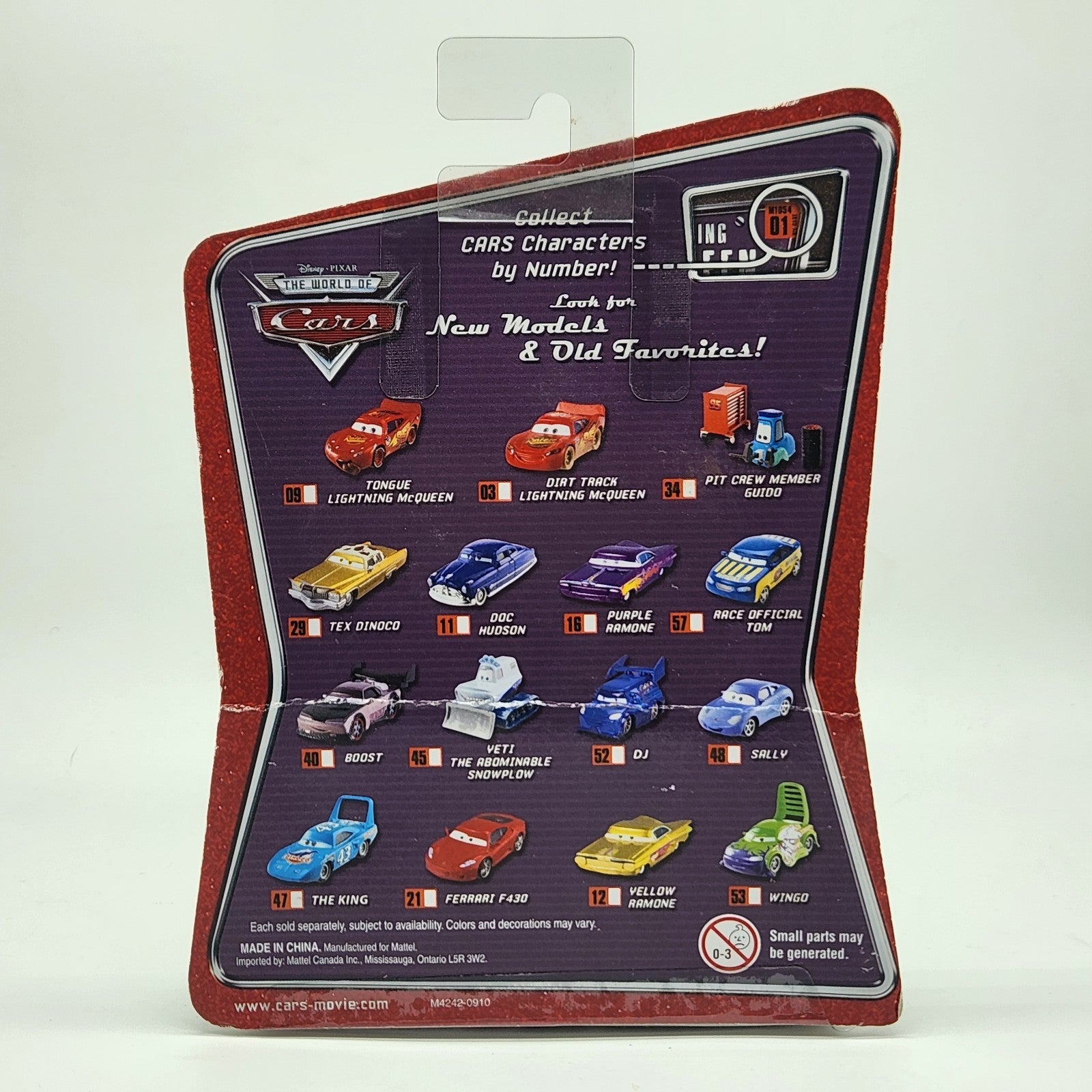 Disney Pixar Cars Race Official Tom  # 57 Diecast 1:55 World Of Cars 20084