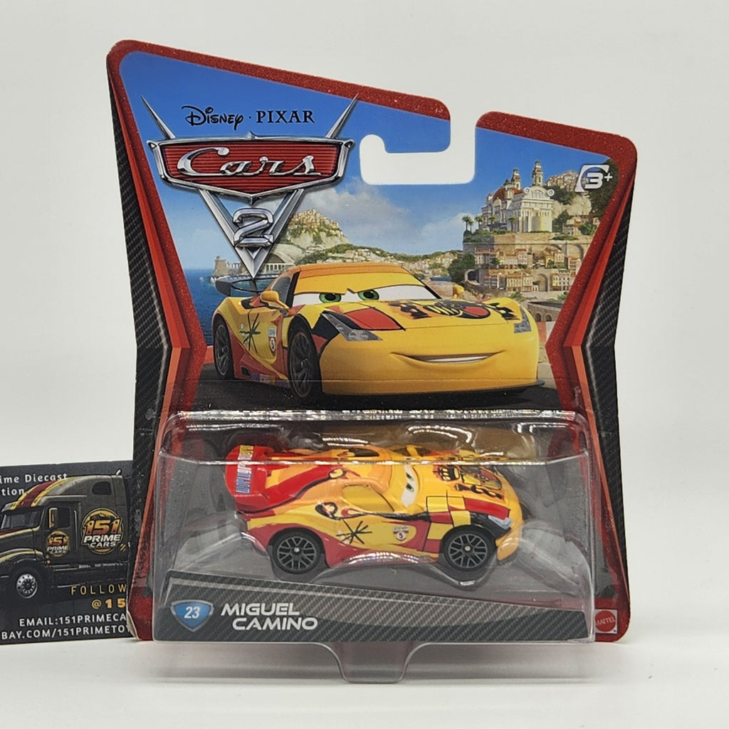 Miguel Camino 2011 Disney Pixar Cars 2 Diecast 1:55 New Sealed Mattel Toy0