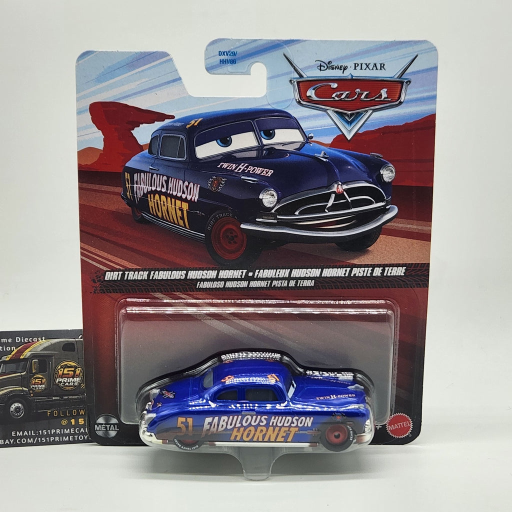 Disney Pixar Cars DIRT TRACK FABULOUS HUDSON HORNET Diecast 1:55 NEW0