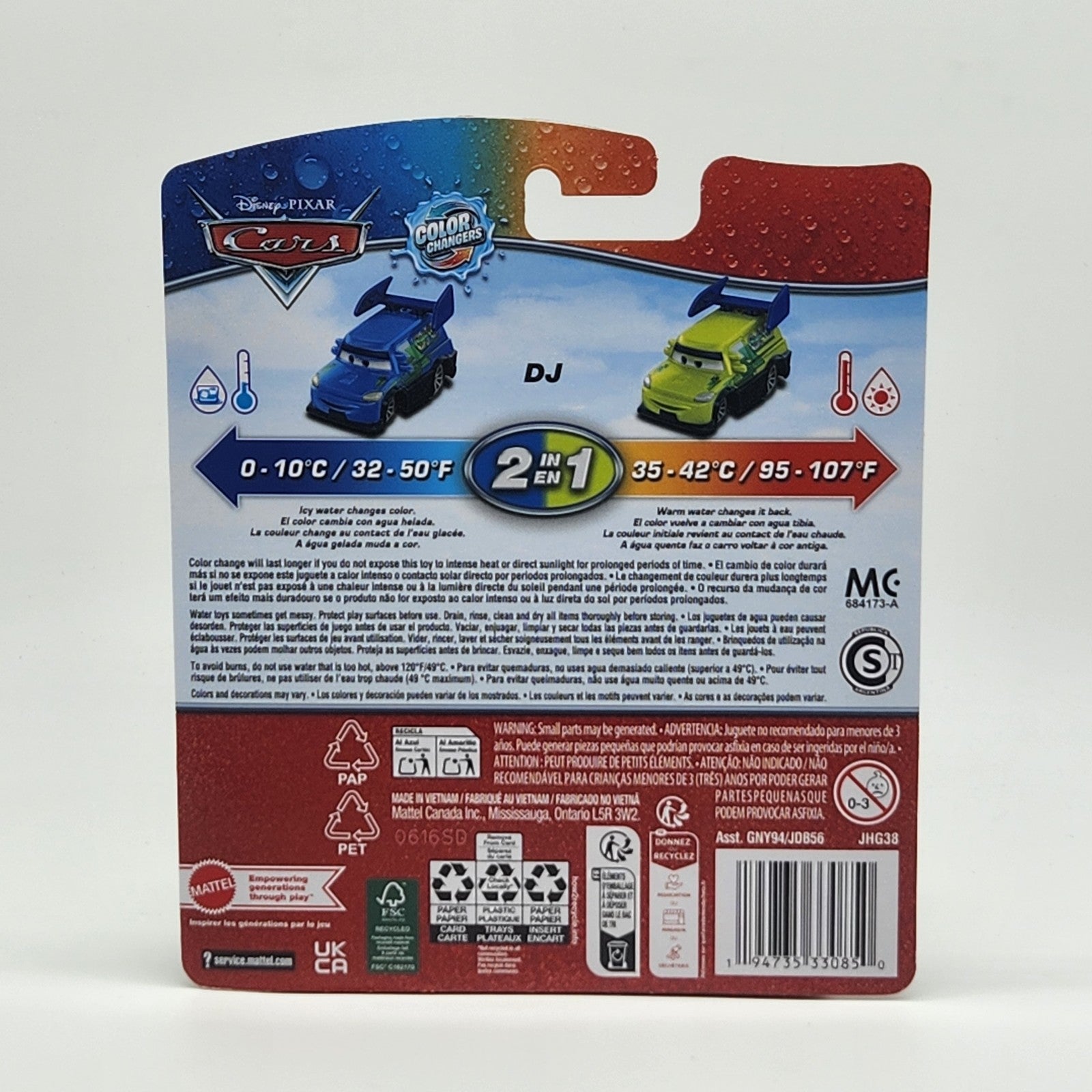 Dj 2026 Color Changers 2 In 1 Disney Pixar Cars 1:55 Plastic Toy Green Blue 2