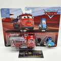 Disney Pixar Cars Red and Guido 2 Pack 1:64 Diecast Fire Truck and Fork Lift0