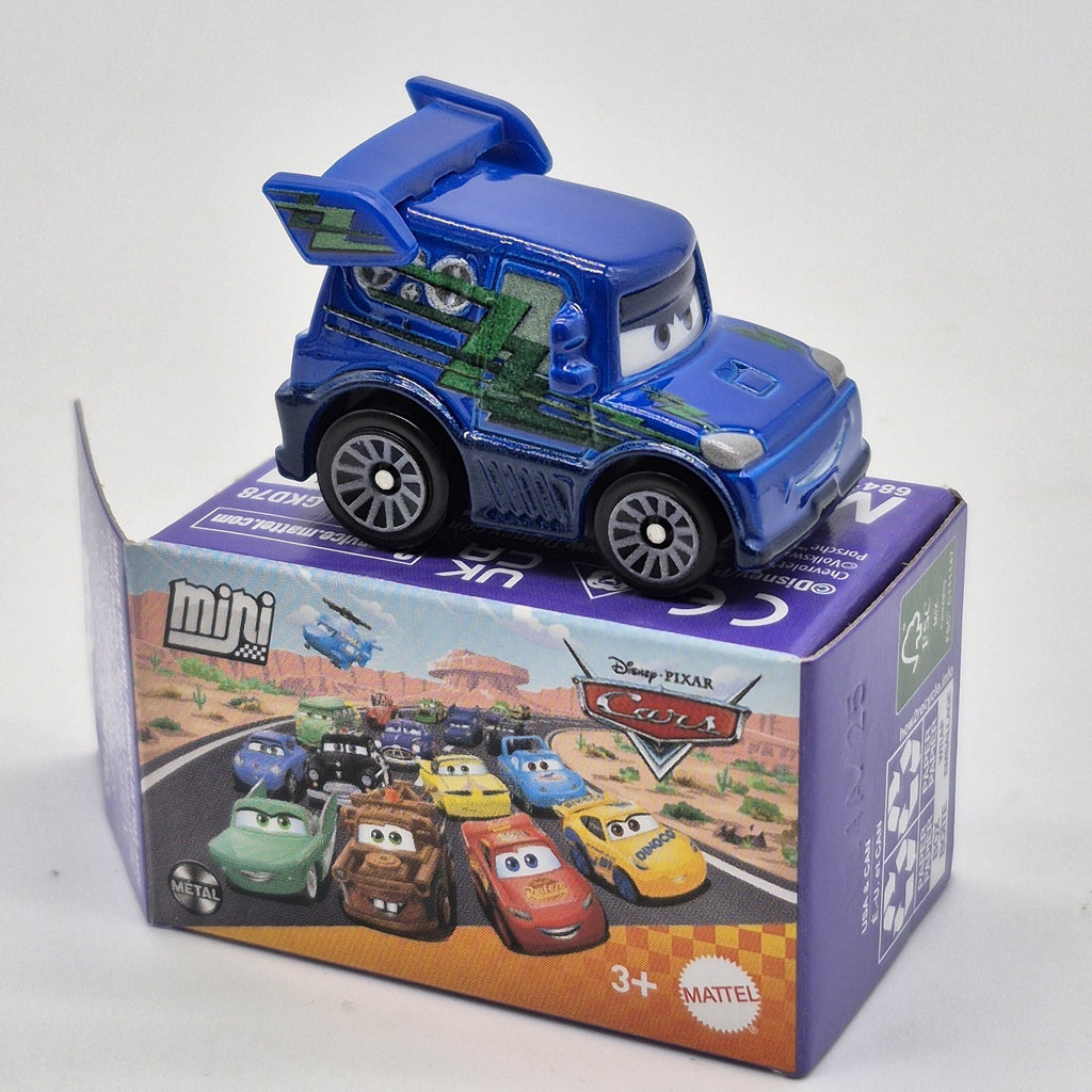 DJ Tuners Disney Pixar Cars Mini 1:87 Scale Diecast Toy Car Blue Mattel NEW0