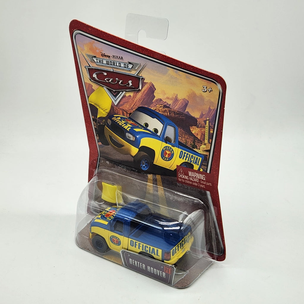 Disney Pixar World of Cars Piston Cup Official Dexter Hoover With Yellow Flag3