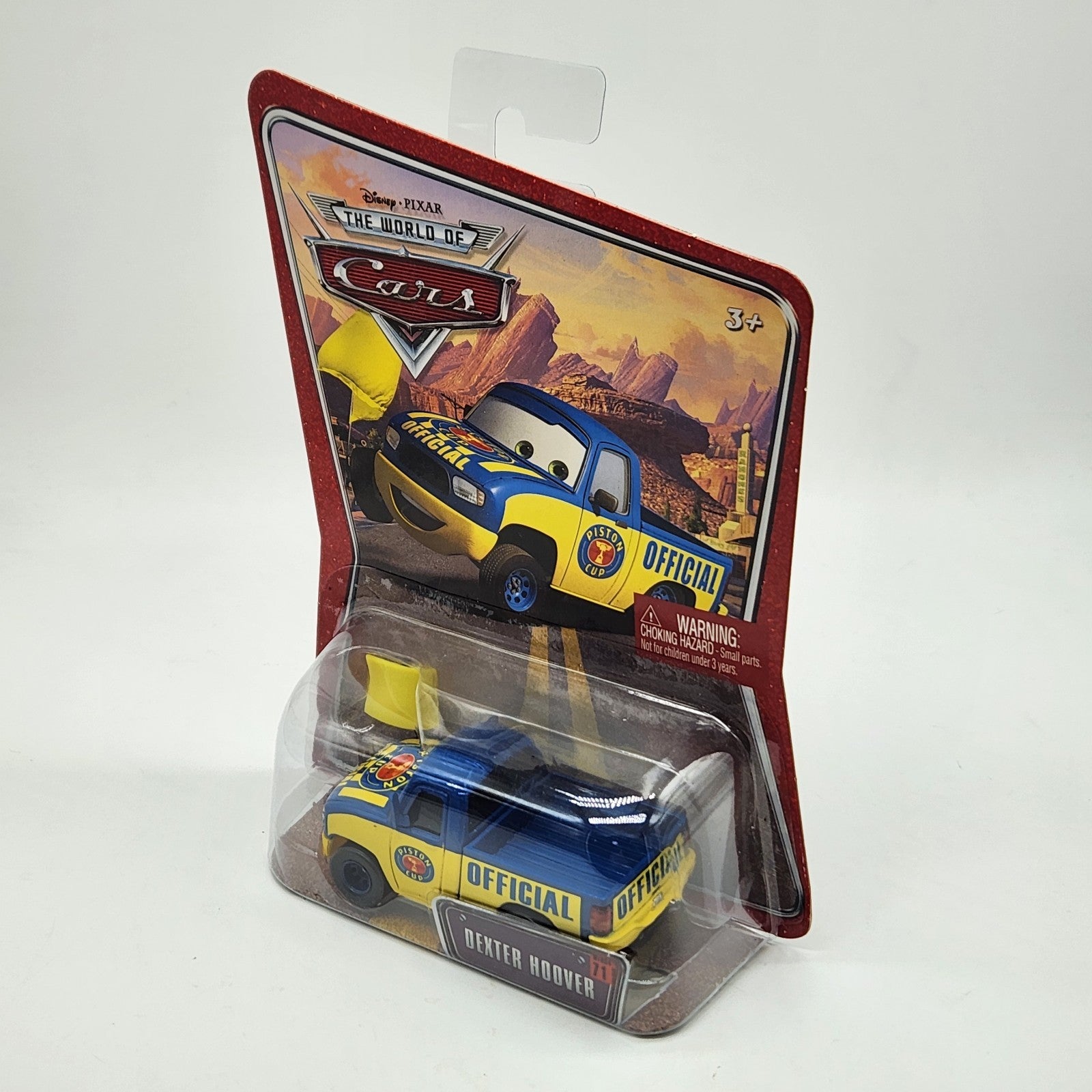 Disney Pixar World of Cars Piston Cup Official Dexter Hoover With Yellow Flag3