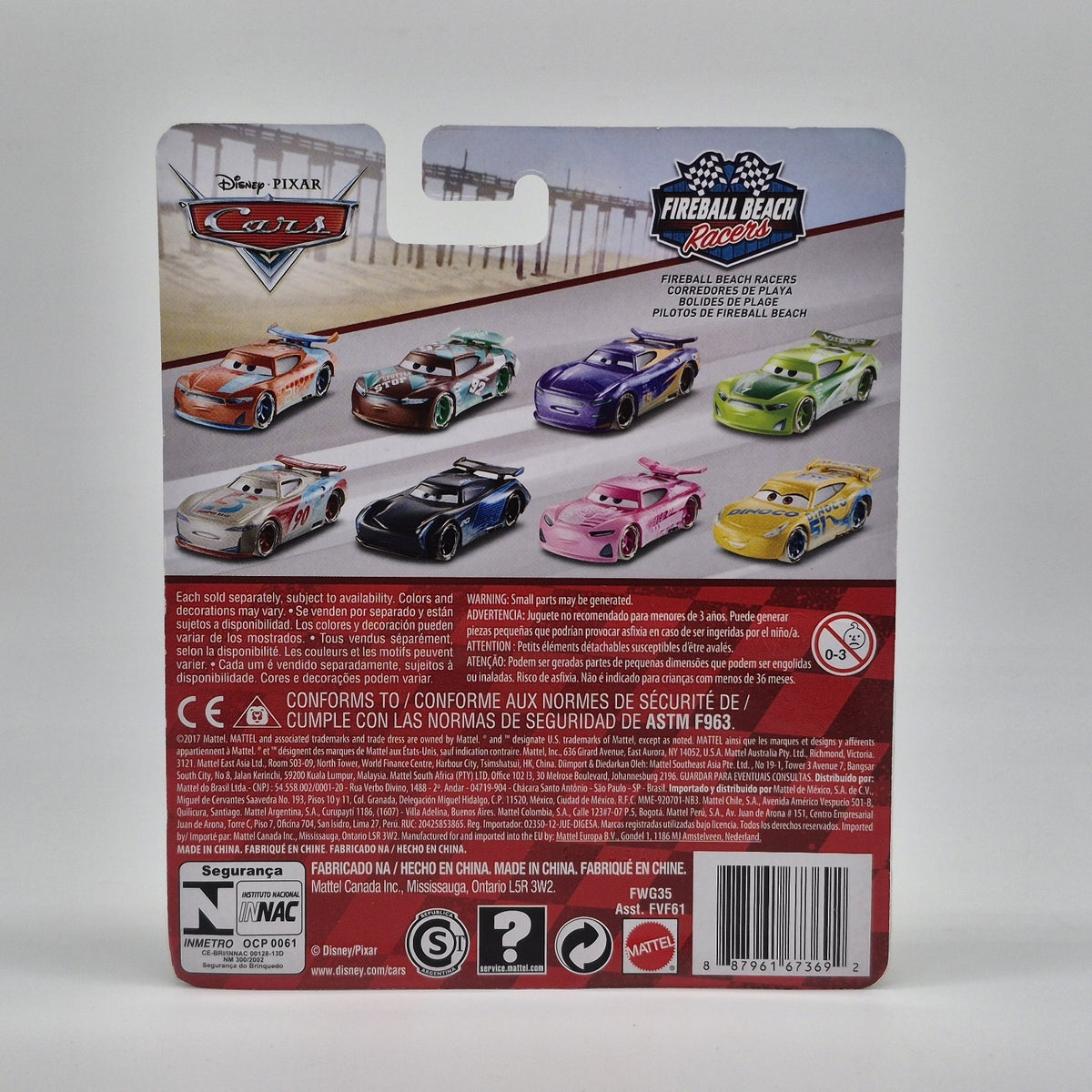 2018 Fireball Beach Racers Michael Rotor Disney Pixar Cars 1:55 Diecast2