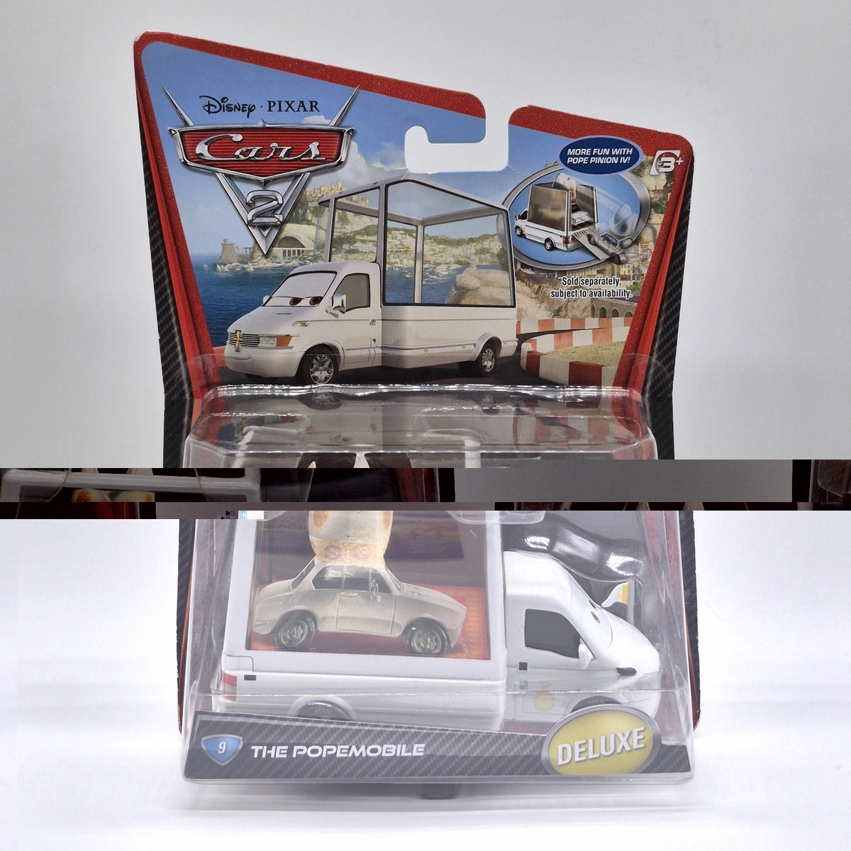 Pope Pinion IV And The Popemobile Set Disney Pixar Cars 2012 Diecast Toy 1:557