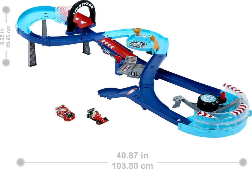 Disney Pixar Cars 2024 GRC Jumping Raceway Playset Global Racers Cup 1:55 Mattel4