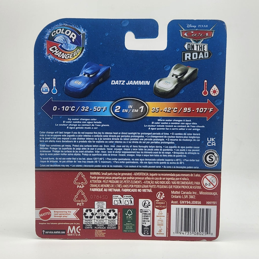 Mattel 1:55 Disney Cars On The Road Datz Jammin Color Changers2