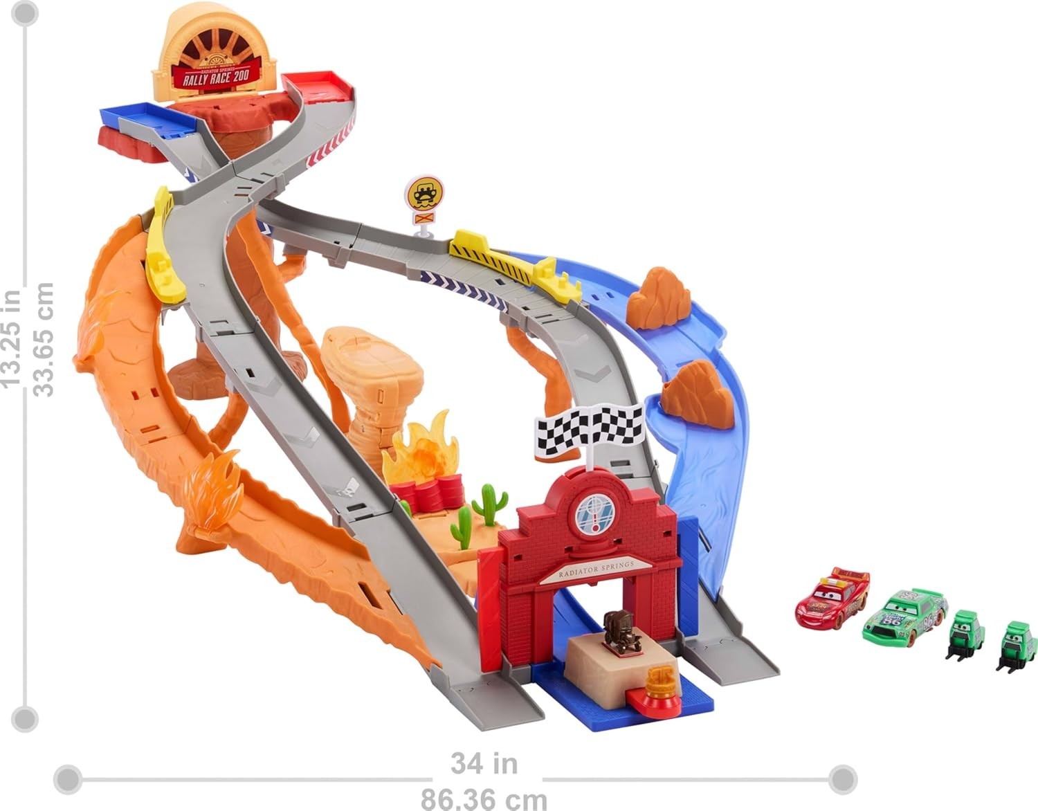 Rescue Road Raceway 2025 Disney Pixar Cars Playset 1:55 Mattel Toy NEW4