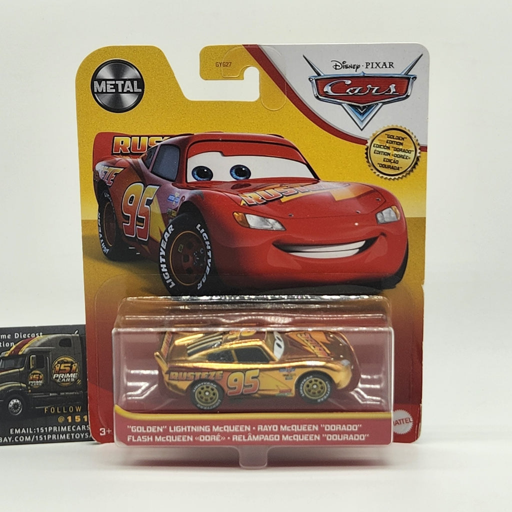 Golden Lightning Mcqueen 2021 Disney Pixar Cars 1:55 GOLD Diecast Car Mattel0