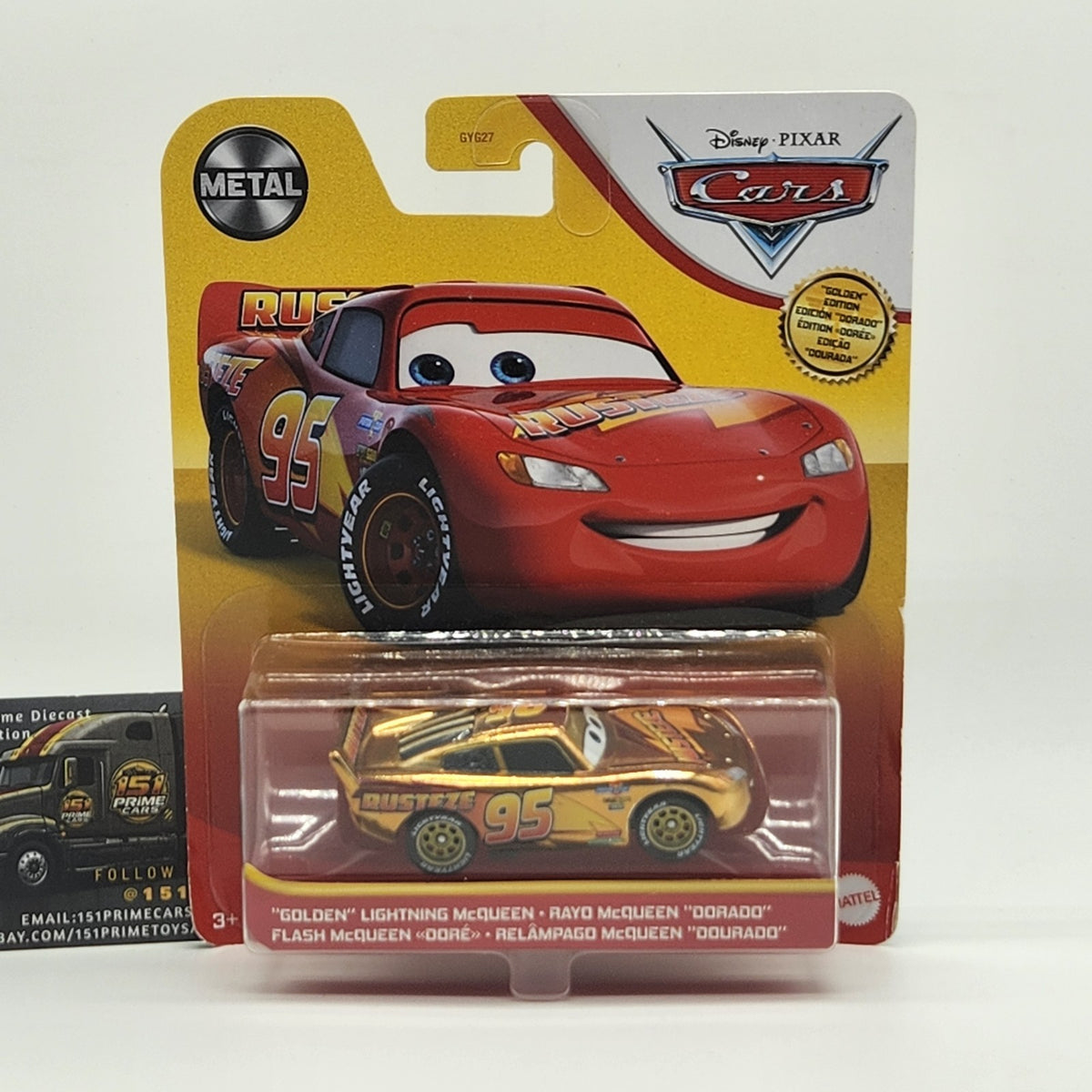 Golden Lightning Mcqueen 2021 Disney Pixar Cars 1:55 GOLD Diecast Car Mattel0