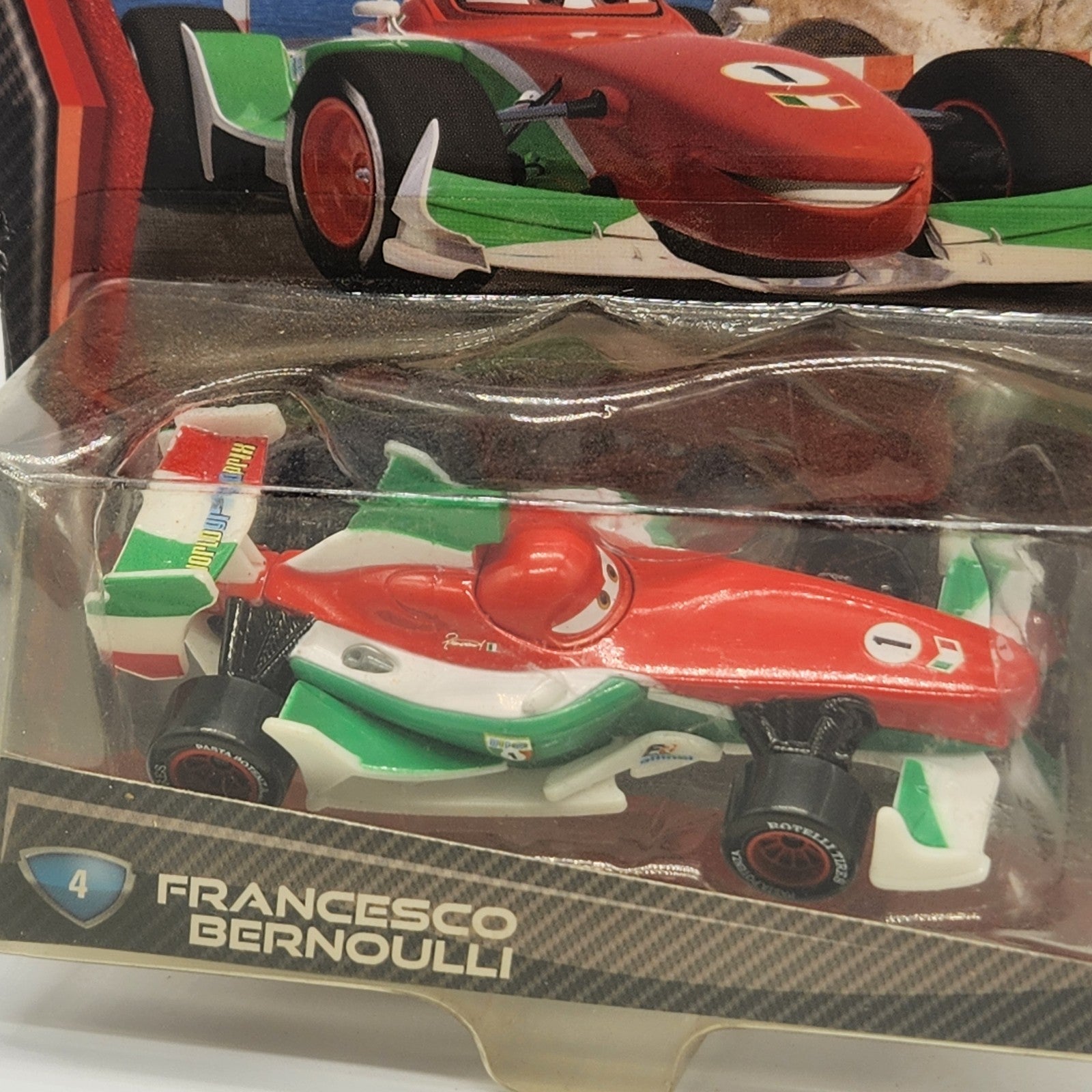 2010 Disney Pixar Cars 2 Francesco Bernoulli #4 Diecast Mattel New1