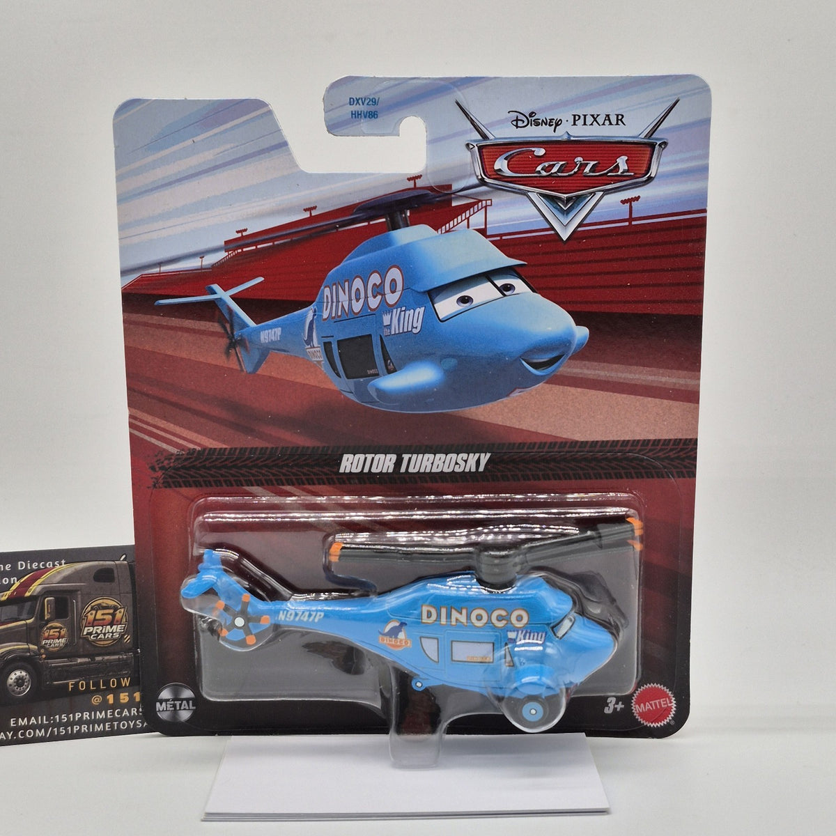 DISNEY PIXAR CARS 3 Dinoco King Rotor Turbosky Helicoptor Metal Series0