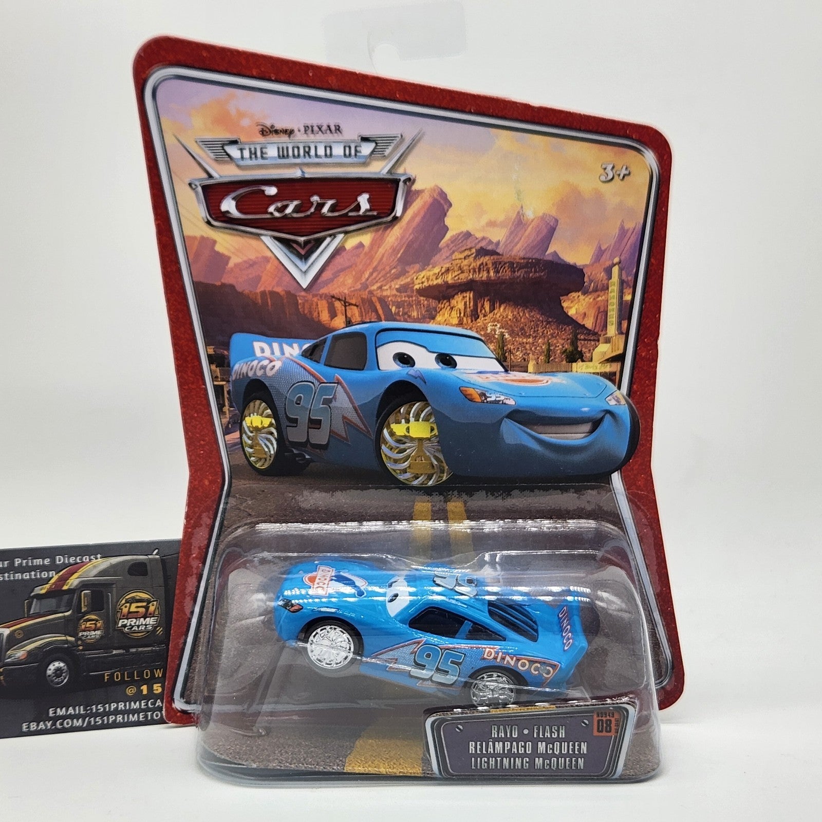 DISNEY PIXAR CARS BLING BLING LIGHTNING MCQUEEN #08 THE WORLD OF CARS 1:550