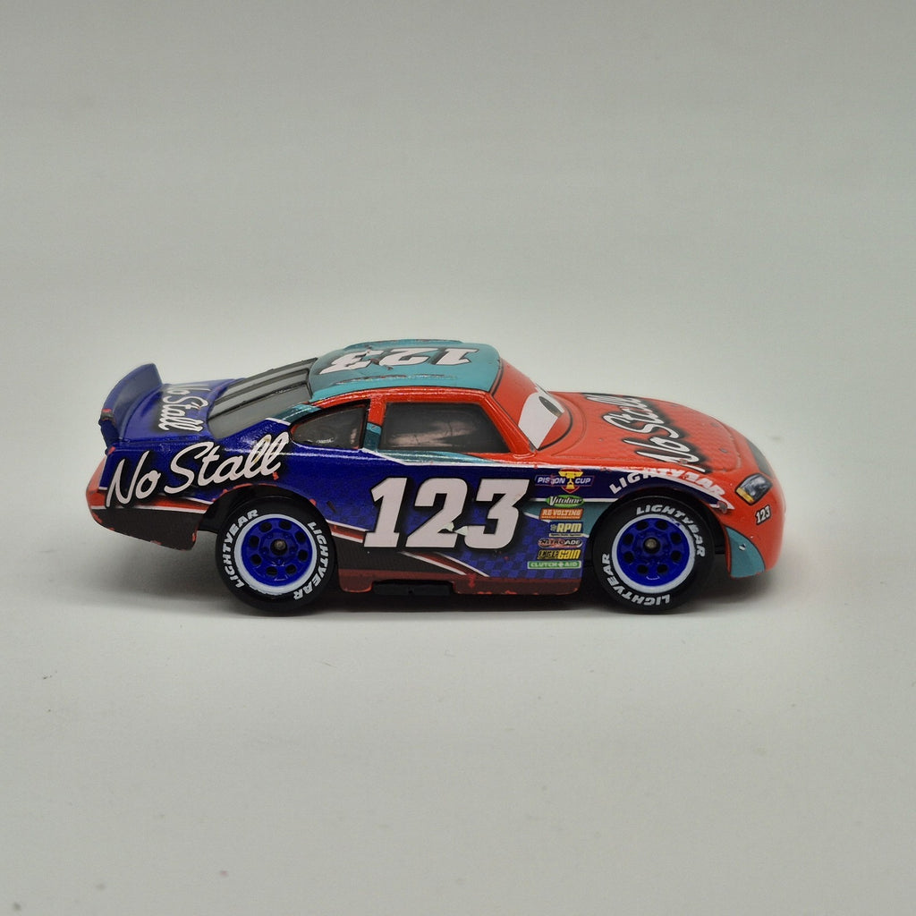 Todd Marcus Cars 3 Disney Pixar Cars No Stall #123 Diecast Toy Car 1:555
