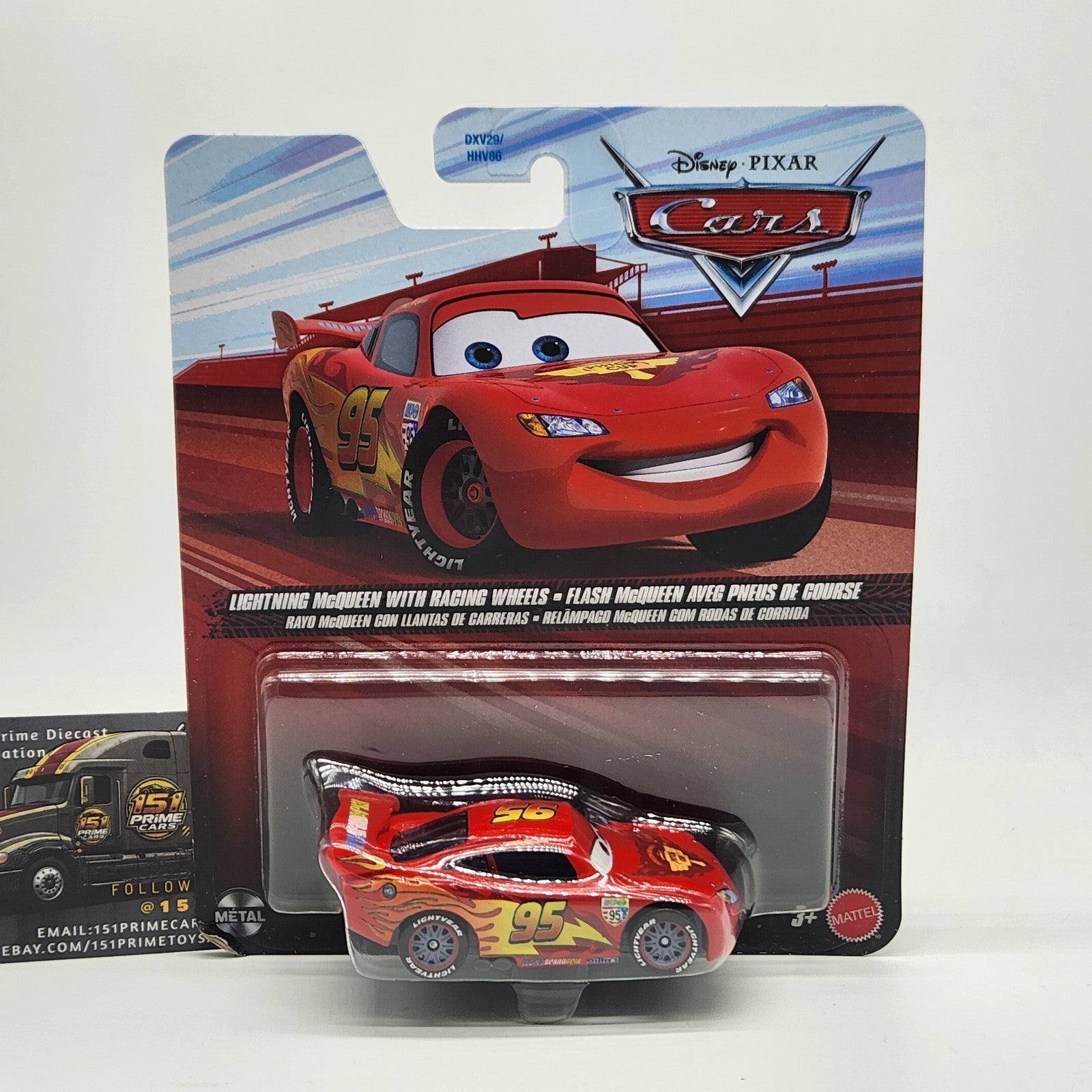 Lightning Mcqueen With Racing Wheels 2025 Disney Pixar Cars 1:55 WGP0