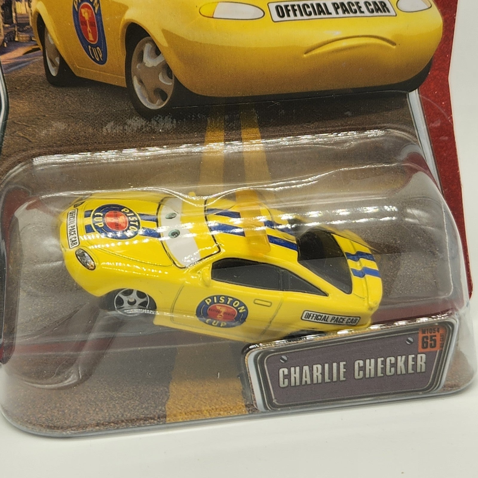 Disney Pixar Cars Charlie Checker #65 World Of Cars 2008 Piston Cup Pace Car1
