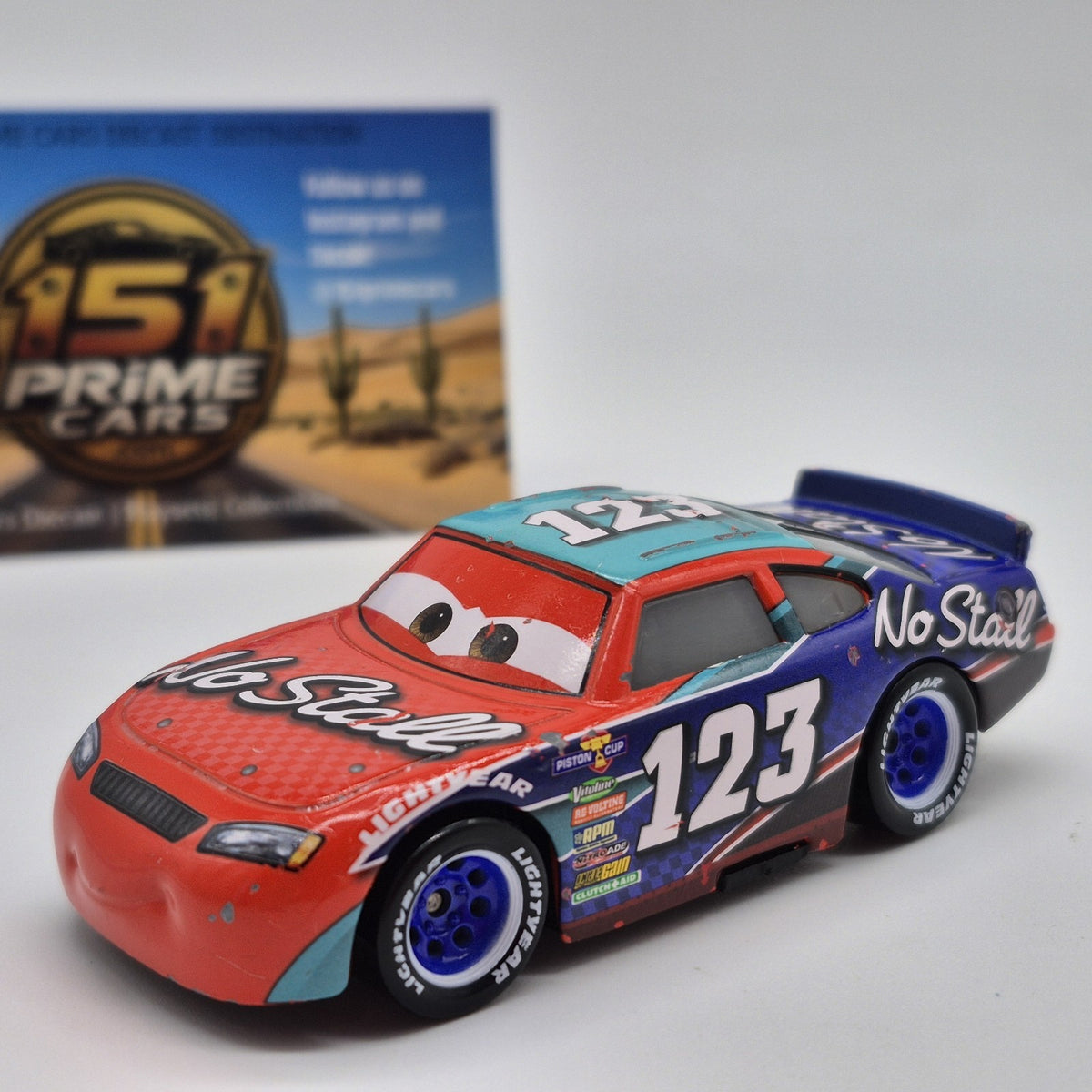 Todd Marcus Cars 3 Disney Pixar Cars No Stall #123 Diecast Toy Car 1:550