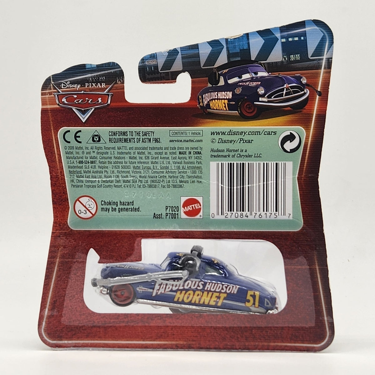 Disney Pixar Cars Pit Crew Member Fabulous Hudson Hornet With Changing Eyes #102