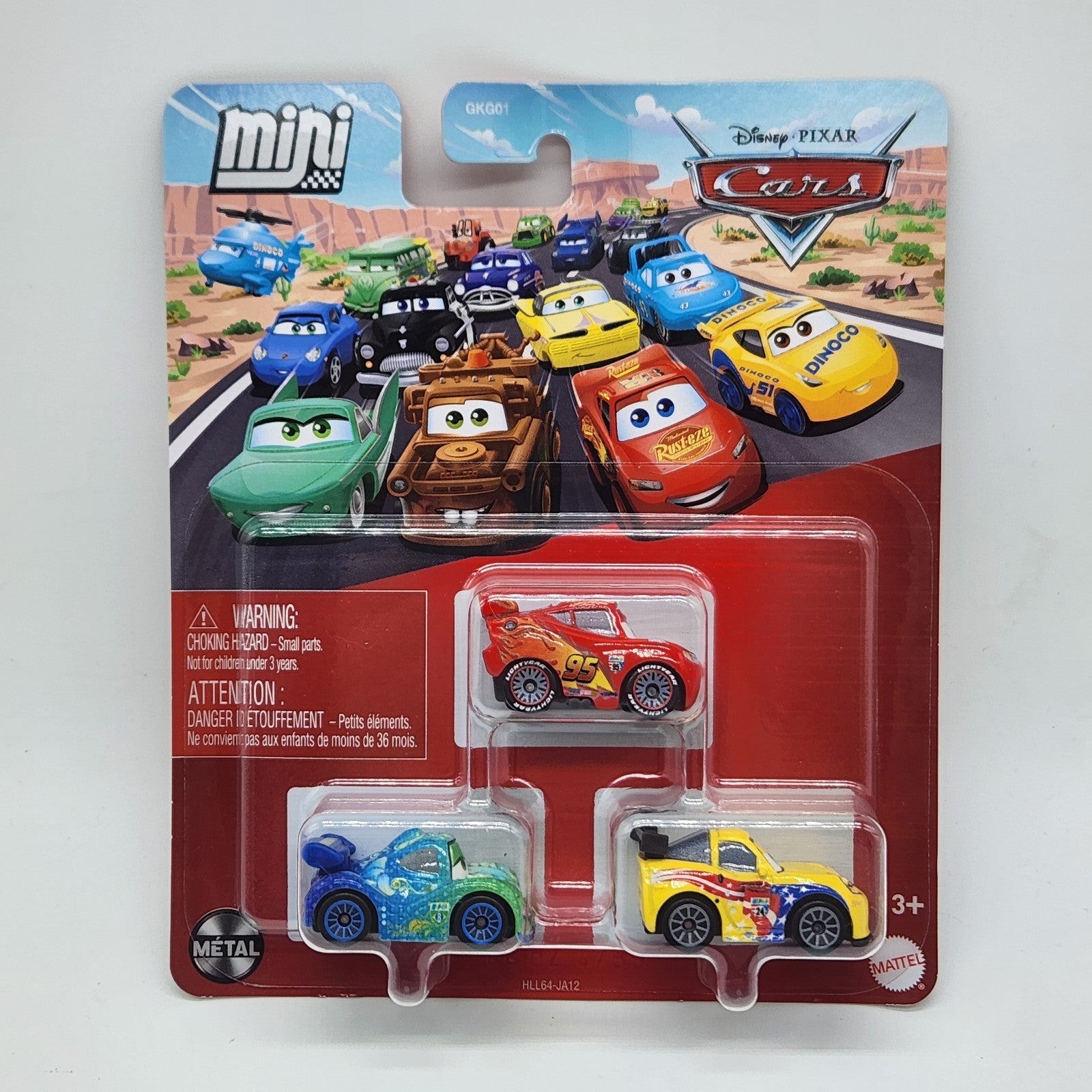 Disney Pixar Cars Mini Racers Carla Veloso Jeff Gorvette And Lightning Mcqueen1