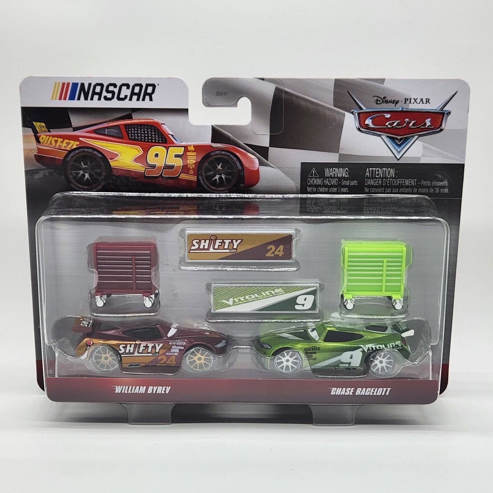 Disney Pixar Cars Nascar Series 2 Pack William Byrev Shifty & Chase Racelott NEW0