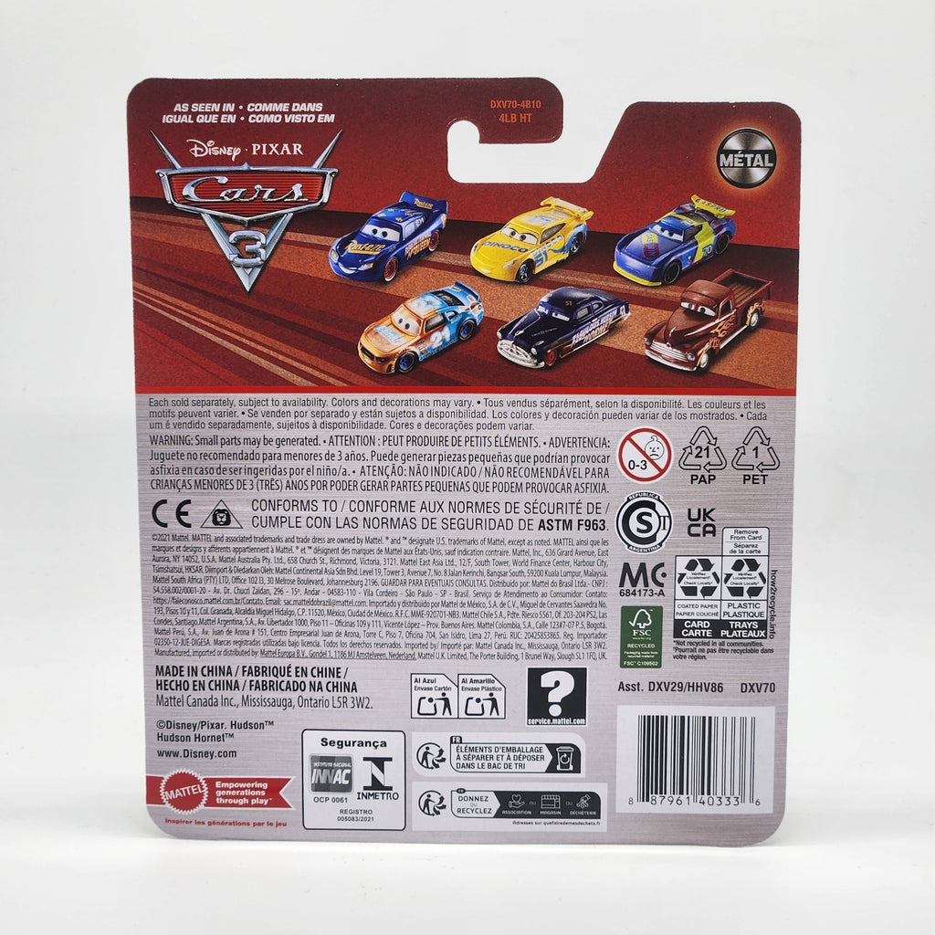 Disney Pixar Cars DIRT TRACK FABULOUS HUDSON HORNET Diecast 1:55 NEW2
