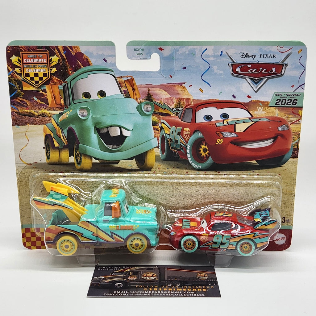 Disney Pixar Cars Race To Celebrate - Mater And Lightning McQueen 2-pack 2026 0