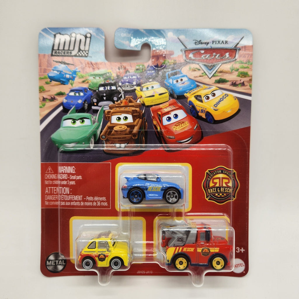 Disney Pixar Cars Mini Racers Race And Rescue Mater Sally And Luigi Diecast Cars1