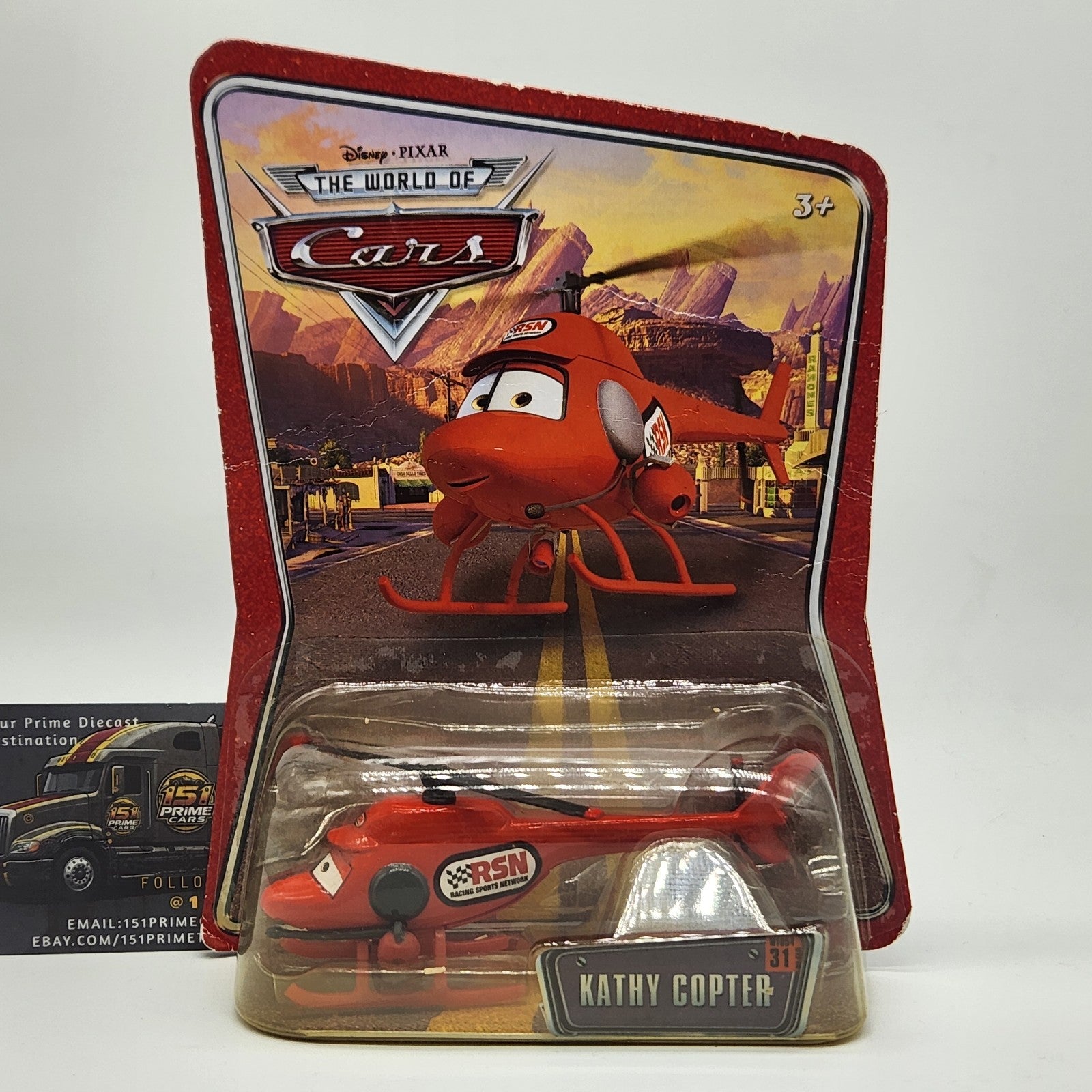 Kathy Copter RSN #31 Disney Pixar The World of Cars 2007   1:55 Diecast0