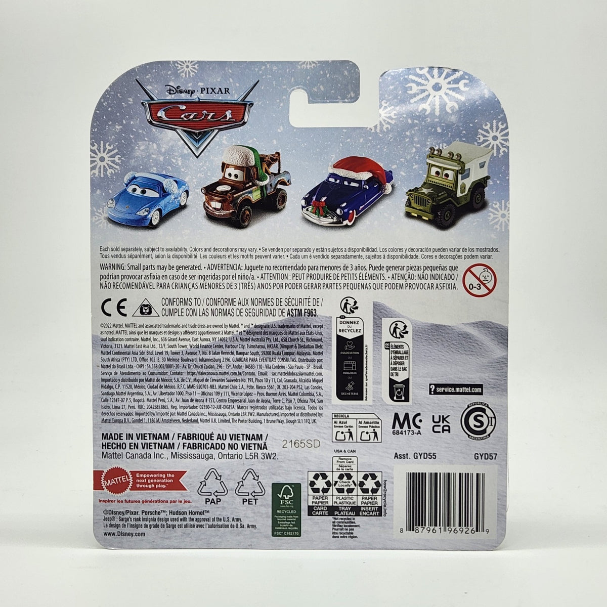 Disney Pixar Cars Lightning McQueen Winter Cruisers Christmas Snow Plow 1:552