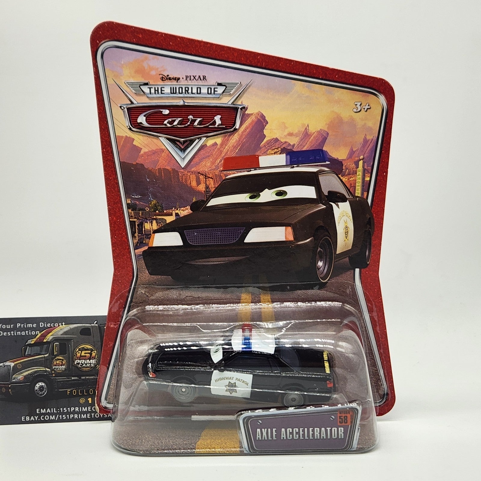 Disney Pixar World Of Cars 2008 Axle Accelerator #58 Highway Patrol 1:55 0