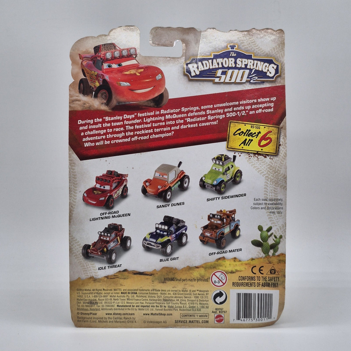 DISNEY CARS THE RADIATOR SPRINGS 500 1/2 BLUE GRIT WITH OFF ROAD TIRES Diecast3