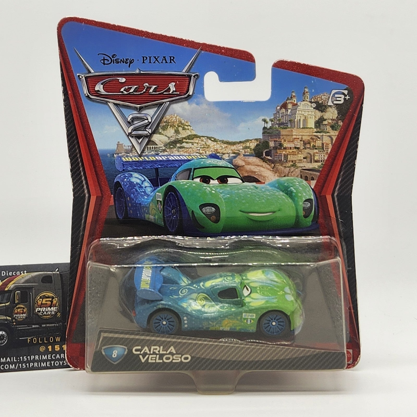 2010 Disney Pixar Cars 2 Carla Veloso 1:55 Mattel Diecast Toy V28110