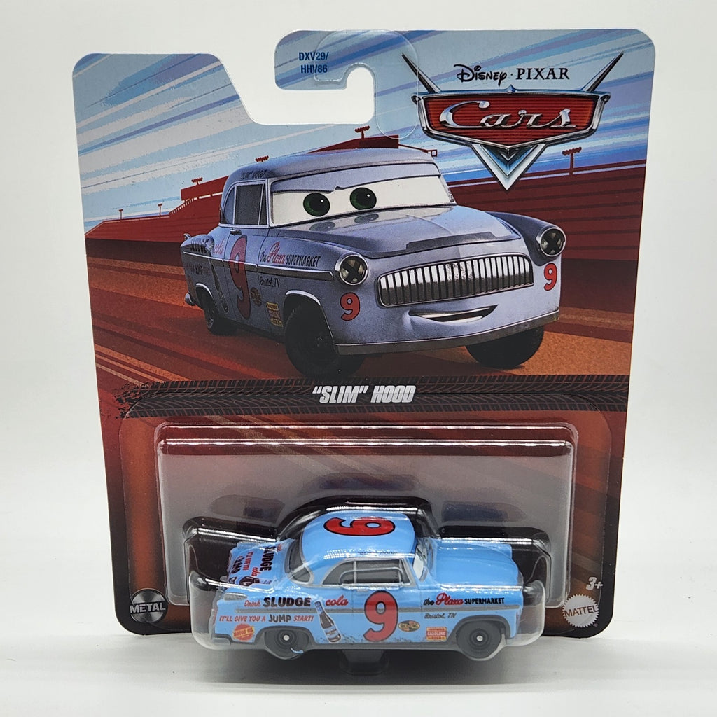 Disney Pixar Cars Slim Hood 2025 Metal Mattel Diecast Car 1:550