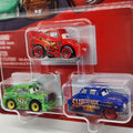 Disney Pixar Cars Mini Racers 3 Pk McQueen, Chick Hicks & Fabulous Hudson0