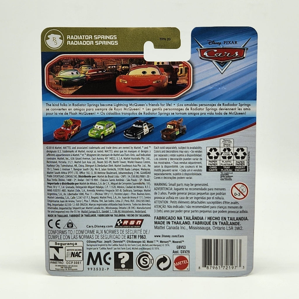 2019 DISNEY PIXAR CARS ANTONIO VELOCE ECCELLENTE RADIATOR SPRINGS 1:55 Mattel2