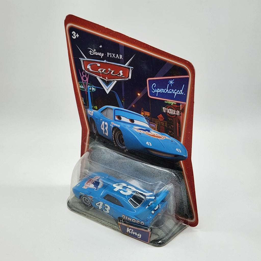 The King 2007 Supercharged Dinoco Strip Weathers Disney Pixar Cars 1:55 Mattel2