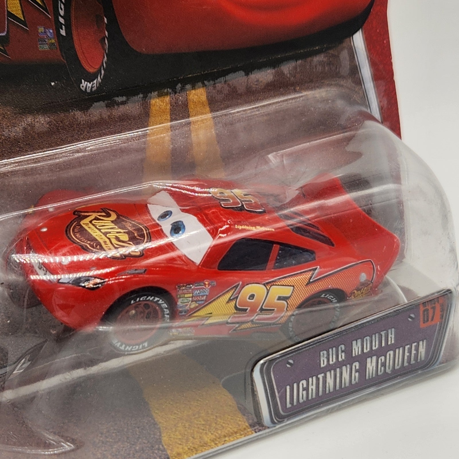 Bug Mouth Lightning McQueen 2008 Disney Pixar World Of Cars 1:55 Diecast Car1