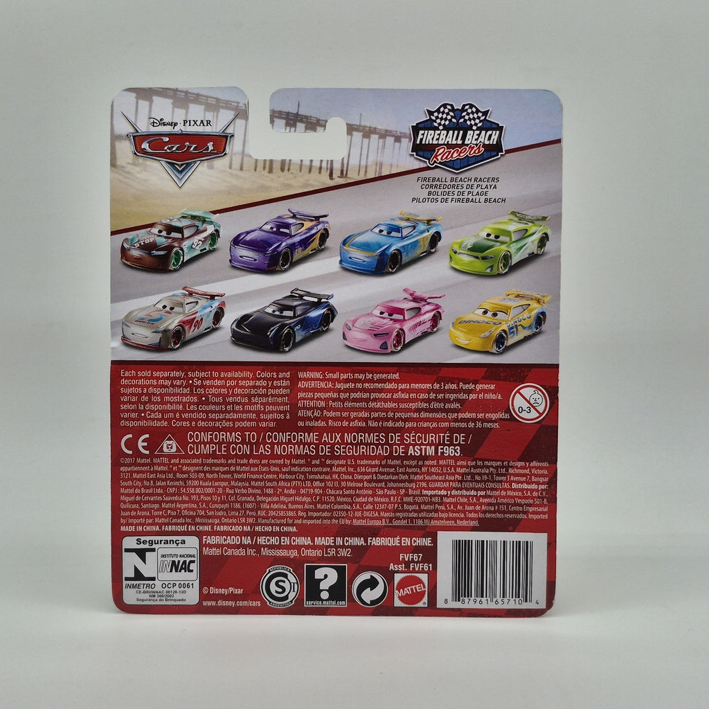 Fireball Beach Racers Ryan Inside Laney Disney Pixar Cars 2018 Diecast 1:55 New2