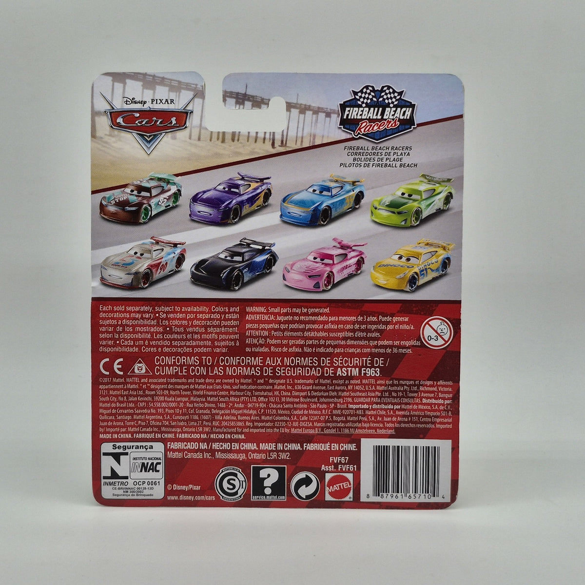 Fireball Beach Racers Ryan Inside Laney Disney Pixar Cars 2018 Diecast 1:55 New2