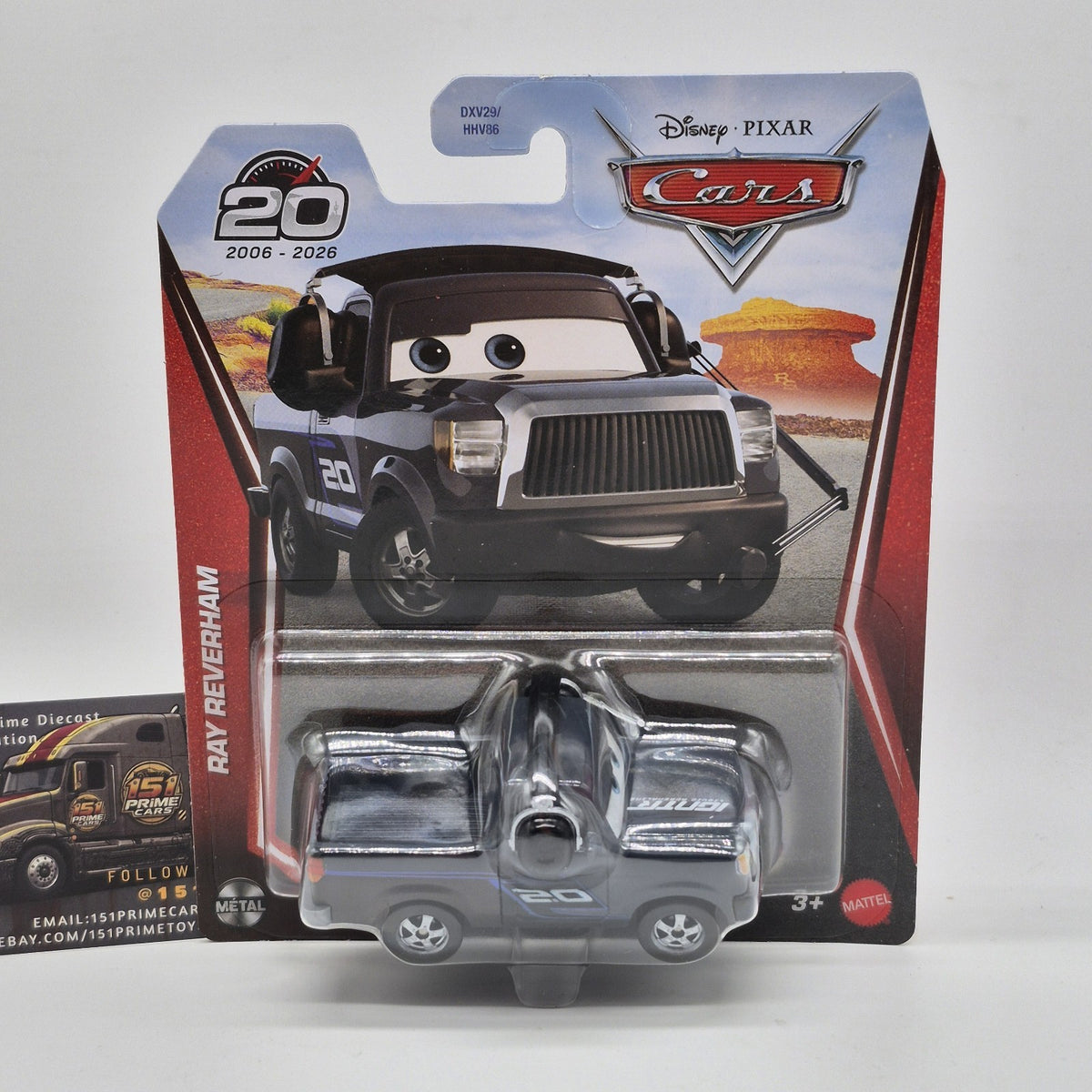 Ray Reverham 2026 Disney Pixar Cars 20th Anniversary 1:55 Diecast Car Mattel 3