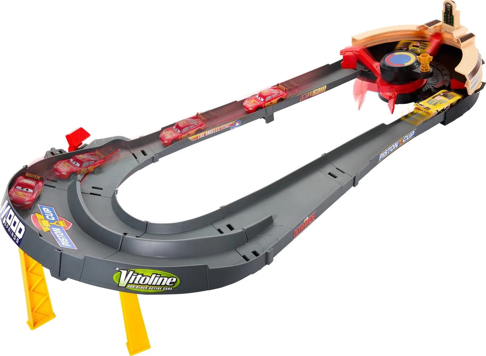 Disney Pixar Cars NASCAR Lane Change Race Playset 1:55 Diecast Car Kids Toy2